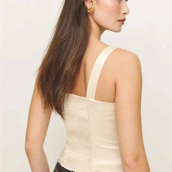 Reformation Cream Camisole Top - Odessa Satin Top - Picture 3 of 3